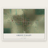Green Valley, Illinois map print, the full design