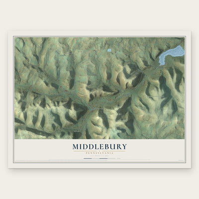 Middlebury, Pennsylvania map print, the full design
