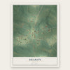 Sharon, Georgia map print, the full design