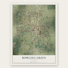 Bowling Green, Florida map print, the full design