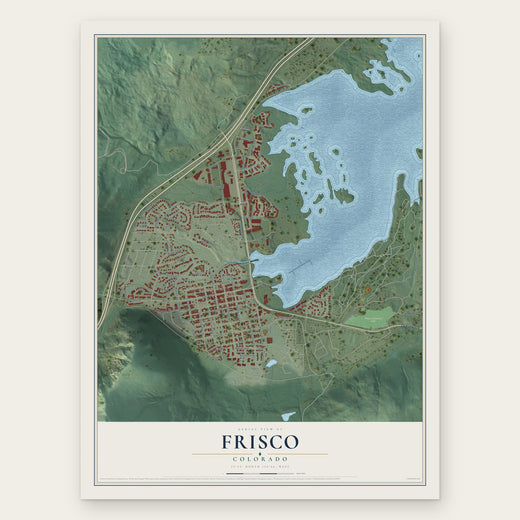 Frisco, Colorado map print, the full design