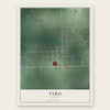 Tyro, Kansas map print, the full design