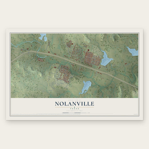 Nolanville, Texas map print, the full design