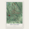 New Concord, Ohio map print, the full design
