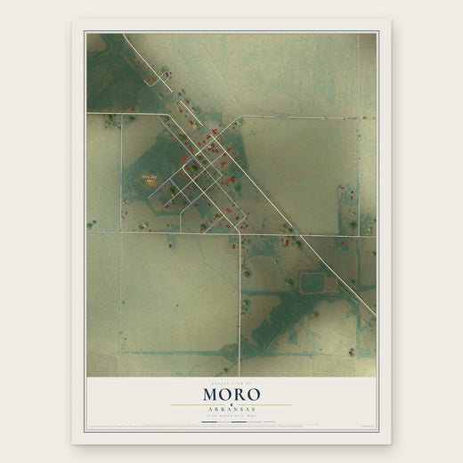 Moro, Arkansas map print, the full design
