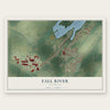 Fall River, Wisconsin map print, the full design