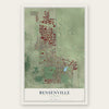 Bensenville, Illinois map print, the full design