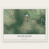 South Heart, North Dakota map print, the full design