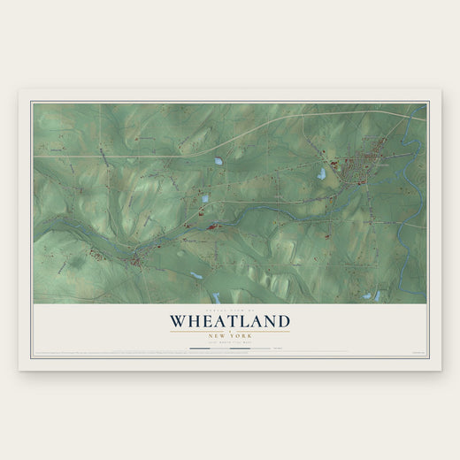 Wheatland, New York map print, the full design