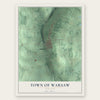 Town of Warsaw, New York map print, the full design