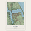 Stuart, Florida map print, the full design