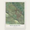 West Richland, Washington map print, the full design
