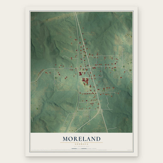 Moreland, Georgia map print, the full design