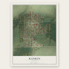 Rankin, Illinois map print, the full design