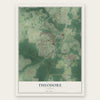 Theodore, Alabama map print, the full design