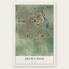 Brown Deer, Wisconsin map print, the full design