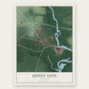 Queen Anne, Maryland map print, the full design