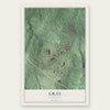 Gray, Tennessee map print, the full design