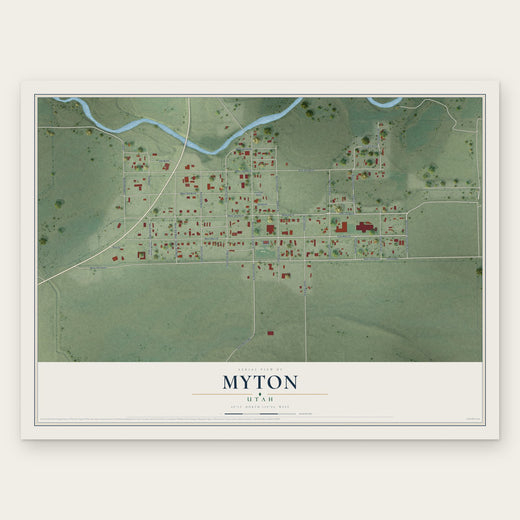Myton, Utah map print, the full design
