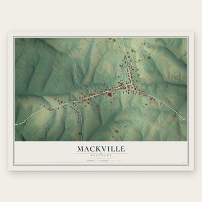 Mackville, Kentucky map print, the full design