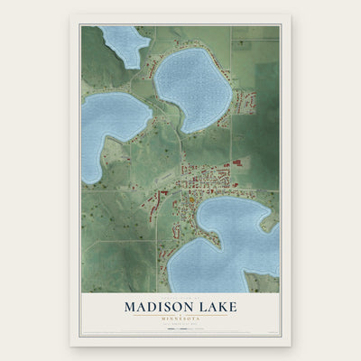 Madison Lake, Minnesota map print, the full design