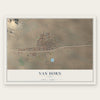 Van Horn, Texas map print, the full design