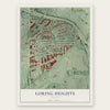 Loring Heights, Georgia map print, the full design