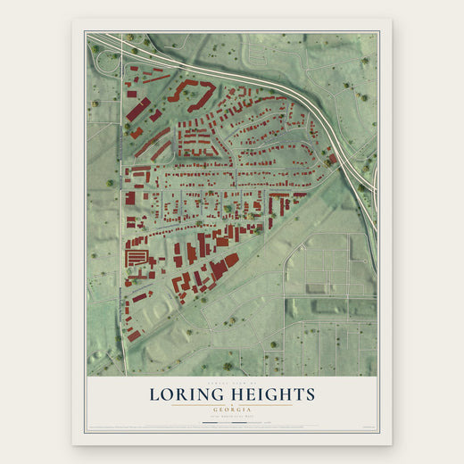 Loring Heights, Georgia map print, the full design