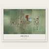 Arcola, Illinois map print, the full design