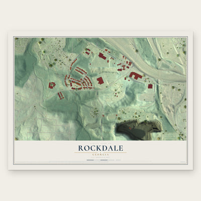 Rockdale, Georgia map print, the full design
