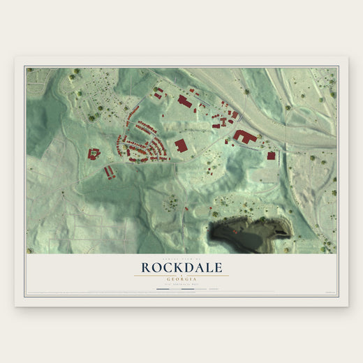 Rockdale, Georgia map print, the full design