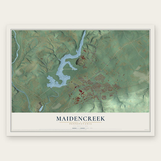 Maidencreek, Pennsylvania map print, the full design