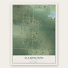 Flemington, Missouri map print, the full design