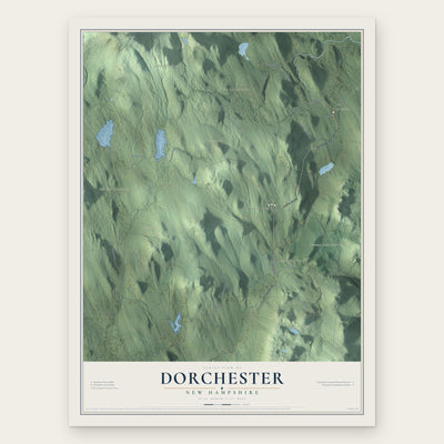 Dorchester, New Hampshire map print, the full design