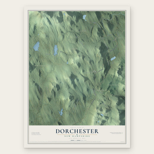 Dorchester, New Hampshire map print, the full design