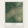 Haines, Oregon map print, the full design