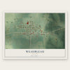 Weaubleau, Missouri map print, the full design
