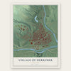 Village of Herkimer, New York map print, the full design