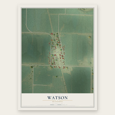 Watson, Missouri map print, the full design