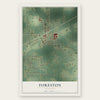 Foreston, Minnesota map print, the full design