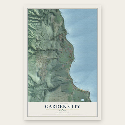 Garden City, Utah map print, the full design