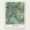 Weirton, West Virginia map print, the full design