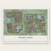Miami Lakes, Florida map print, the full design