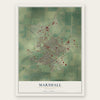 Marshall, Minnesota map print, the full design