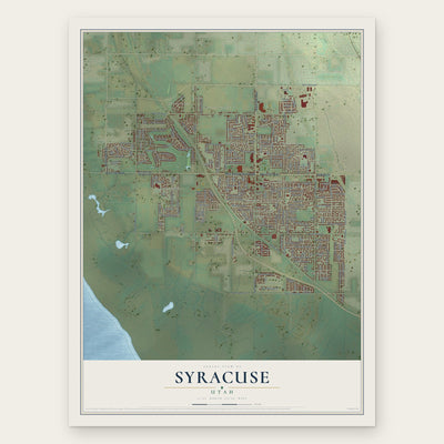 Syracuse, Utah map print, the full design