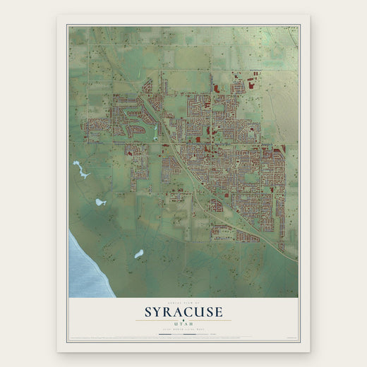 Syracuse, Utah map print, the full design