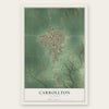 Carrollton, Illinois map print, the full design