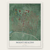 Mount Healthy, Ohio map print, the full design