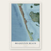 Bradenton Beach, Florida map print, the full design