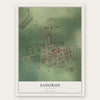 Sadorus, Illinois map print, the full design
